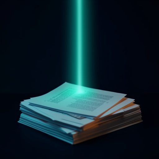 Documents scanned by a beam of light