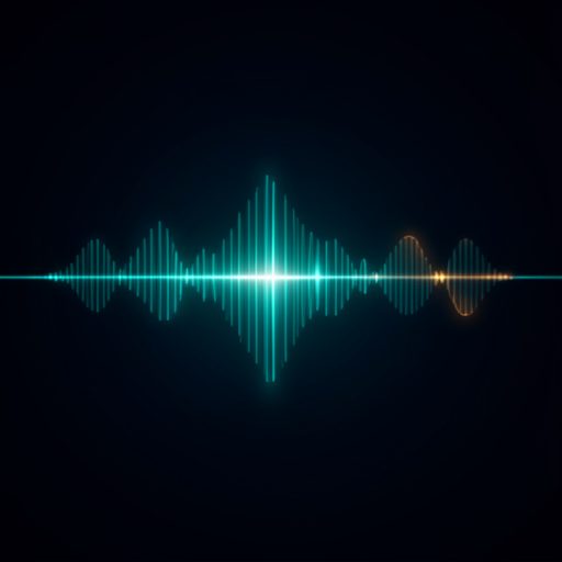 Glowing audio waveform